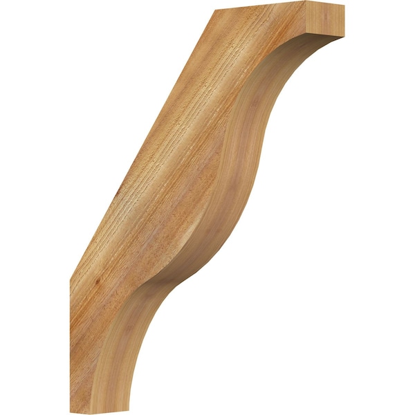 Ekena Millwork 4"W x 22"D x 28"H Funston Rough Sawn Knee Brace, Western Red Cedar BRC04X22X28FST00RWR - main